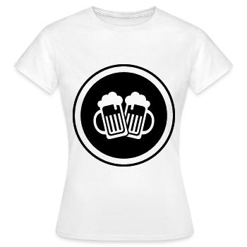 Bierglas Symbol - Frauen T-Shirt - Weiß - Vorne - AI Model Female 172 dark (172cm)