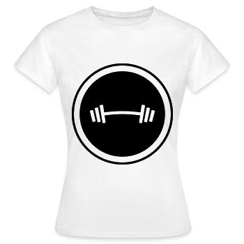 Hantel Gewichte Fitness - Frauen T-Shirt - Weiß - Vorne - AI Model Female 172 dark (172cm)