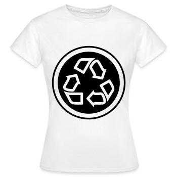 Symbole de recyclage - T-shirt Femme - blanc - Devant - AI Model Female 172 dark (172cm)