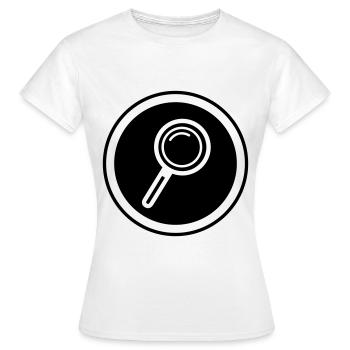 Lupe Symbol - Frauen T-Shirt - Weiß - Vorne - AI Model Female 172 dark (172cm)