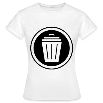 Icône de la poubelle - T-shirt Femme - blanc - Devant - AI Model Female 172 dark (172cm)