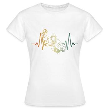 Herzschlag Doktor Arzt Notarzt Krankenpflgerin - Frauen T-Shirt - Weiß - Vorne - AI Model Female 172 dark (172cm)