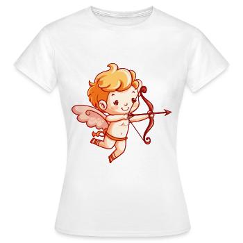 Engel Valentinstag Cupid Verliebt - Frauen T-Shirt - Weiß - Vorne - AI Model Female 172 dark (172cm)