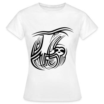 Sloth Tribal Tattoo - Women's T-Shirt - white - Front - AI Model Female 172 dark (172cm)