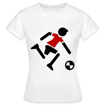 Soccer Player Soccer Player - Women's T-Shirt - white - Front - AI Model Female 172 dark (172cm)