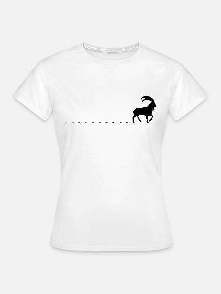 Steinbock Spuren Capricorn Spur Sternzeichen - Frauen T-Shirt - Weiß