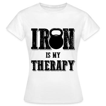therapy gym - Women's T-Shirt - white - Front - AI Model Female 172 dark (172cm)