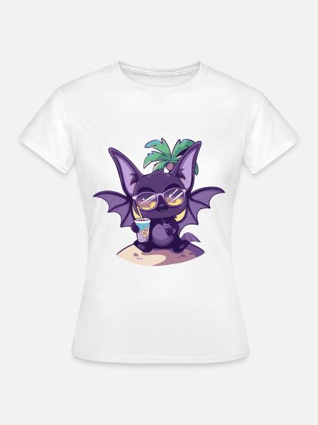 Fledermaus Sommer Strand Urlaub - Frauen T-Shirt - Weiß