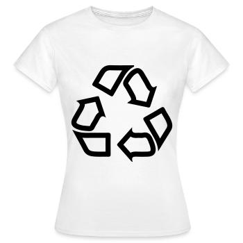 Symbole de recyclage - T-shirt Femme - blanc - Devant - AI Model Female 172 dark (172cm)