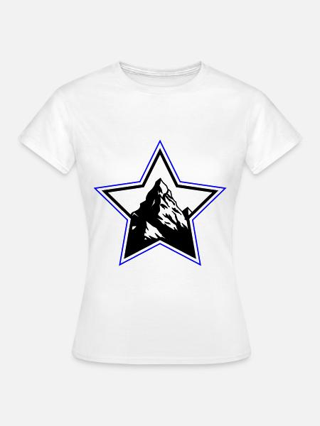 Berge Symbol Stern - Frauen T-Shirt - Weiß