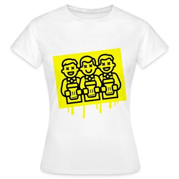 L’équipe de l’enterrement de vie de garçon et de garçon - T-shirt Femme - blanc - Devant - AI Model Female 172 dark (172cm)