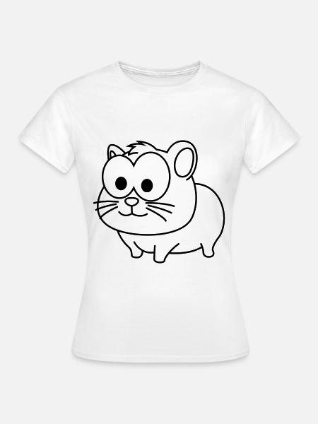 Hamster Comic Tier - Frauen T-Shirt - Weiß