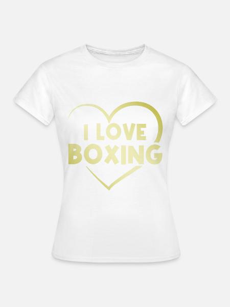 Ich liebe Boxen - Frauen T-Shirt - Weiß