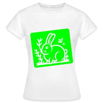 Lapin de Pâques Pâques - T-shirt Femme - blanc - Devant - AI Model Female 172 dark (172cm)