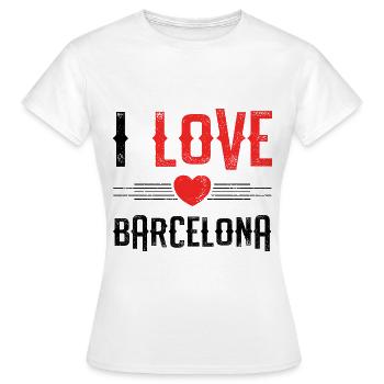 I Love Barcelona - Frauen T-Shirt - Weiß - Vorne - AI Model Female 172 dark (172cm)