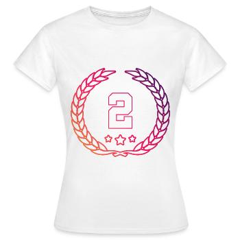 2 Couronne de chiffres - T-shirt Femme - blanc - Devant - AI Model Female 172 dark (172cm)