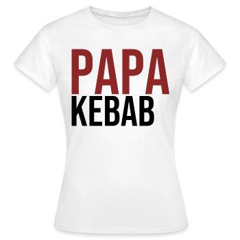 Papa Kebab - Frauen T-Shirt - Weiß - Vorne - AI Model Female 172 dark (172cm)