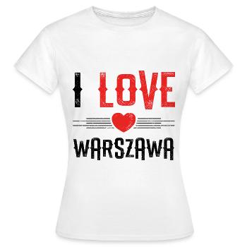 I Love Warschau - Frauen T-Shirt - Weiß - Vorne - AI Model Female 172 dark (172cm)