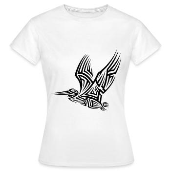 Pelikan Tribal Tattoo - Frauen T-Shirt - Weiß - Vorne - AI Model Female 172 dark (172cm)