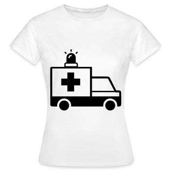 Krankenwagen Ambulance - T-shirt Femme - blanc - Devant - AI Model Female 172 dark (172cm)