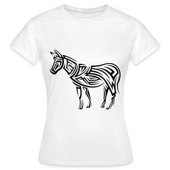 Donkey Tribal Tattoo - Women's T-Shirt - white - Front - AI Model Female 172 dark (172cm)