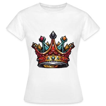 Majesté Couronne Roi - T-shirt Femme - blanc - Devant - AI Model Female 172 dark (172cm)