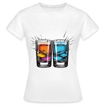Tequila Glas - Frauen T-Shirt - Weiß - Vorne - AI Model Female 172 dark (172cm)