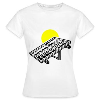 Solar Energie Panele - Frauen T-Shirt - Weiß - Vorne - AI Model Female 172 dark (172cm)