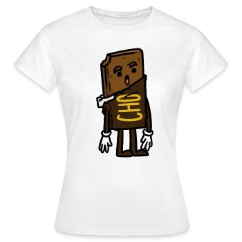 Chocolate Bite , Schokolade - Frauen T-Shirt - Weiß - Vorne - AI Model Female 172 dark (172cm)