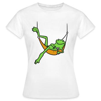 Grenouille préférée hamac grenouille préférée - T-shirt Femme - blanc - Devant - AI Model Female 172 dark (172cm)