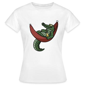 Hamac d'alligator hamac d'alligator - T-shirt Femme - blanc - Devant - AI Model Female 172 dark (172cm)