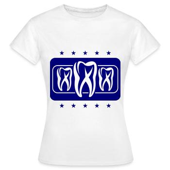 Icône de dentiste dentaire dentaire dentaire - T-shirt Femme - blanc - Devant - AI Model Female 172 dark (172cm)