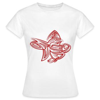 Goldfisch Tribal Tattoo - Frauen T-Shirt - Weiß - Vorne - AI Model Female 172 dark (172cm)