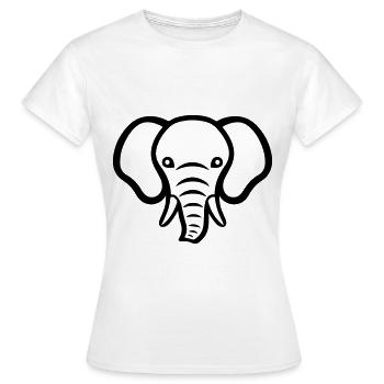 Bien-être animal des éléphants - T-shirt Femme - blanc - Devant - AI Model Female 172 dark (172cm)