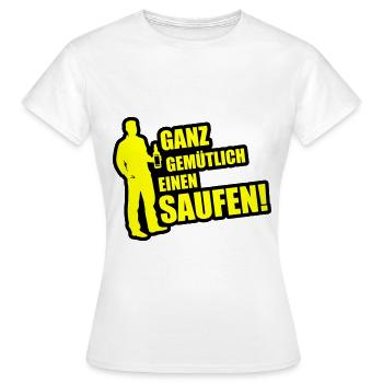 Leisurely boozing at the end of the day - Women's T-Shirt - white - Front - AI Model Female 172 dark (172cm)