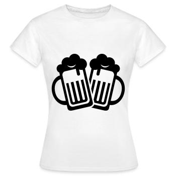 Bierglas Symbol - Frauen T-Shirt - Weiß - Vorne - AI Model Female 172 dark (172cm)