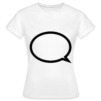 Sprechblase - Frauen T-Shirt - Weiß - Vorne - AI Model Female 172 dark (172cm)