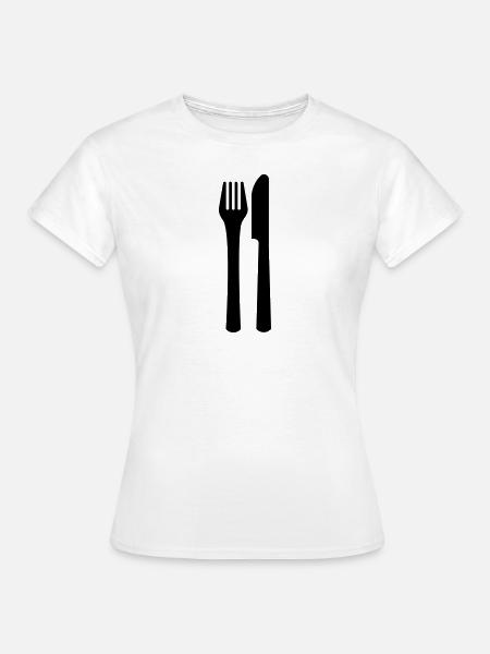 Besteck - Frauen T-Shirt - Weiß