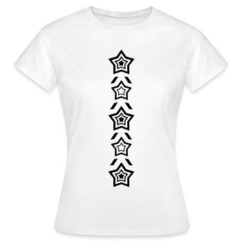Rangée d’étoiles - T-shirt Femme - blanc - Devant - AI Model Female 172 dark (172cm)