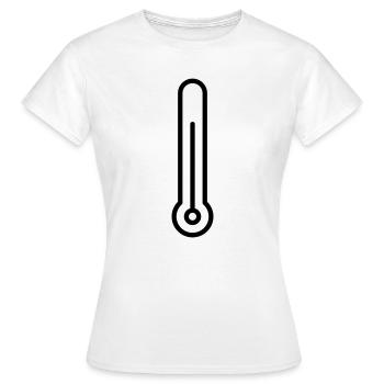 thermomètre - T-shirt Femme - blanc - Devant - AI Model Female 172 dark (172cm)