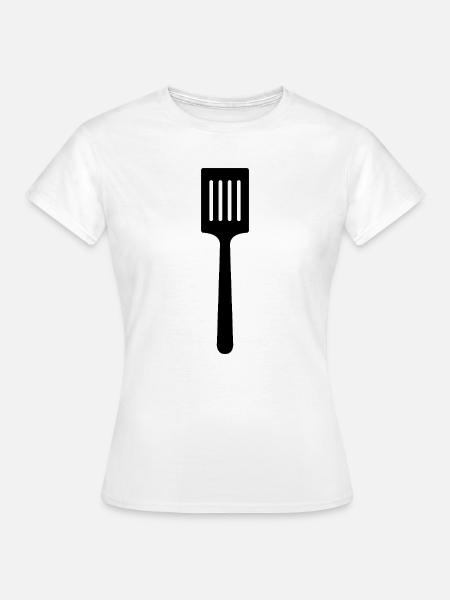 Küchenpfannenwender - Frauen T-Shirt - Weiß