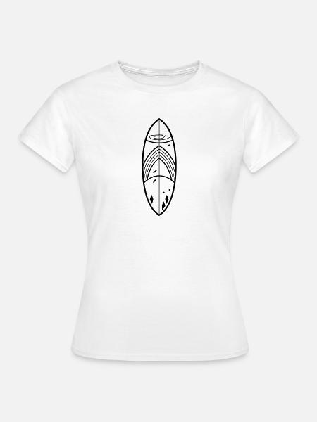 Surfbrett - Frauen T-Shirt - Weiß