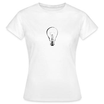 light bulb - Women's T-Shirt - white - Front - AI Model Female 172 dark (172cm)