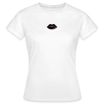 Lèvres noires - T-shirt Femme - blanc - Devant - AI Model Female 172 dark (172cm)
