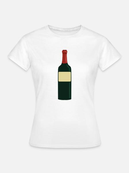 Weinflasche - Frauen T-Shirt - Weiß