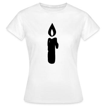 Candle - Women's T-Shirt - white - Front - AI Model Female 172 dark (172cm)