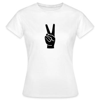 Peace - T-shirt Femme - blanc - Devant - AI Model Female 172 dark (172cm)