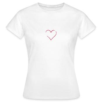 herz, street art, zeichnung - Frauen T-Shirt - Weiß - Vorne - AI Model Female 172 dark (172cm)