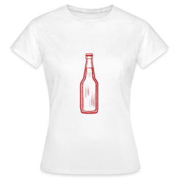 Bouteille de bière Icône de la bière - T-shirt Femme - blanc - Devant - AI Model Female 172 dark (172cm)