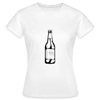Bouteille de bière - T-shirt Femme - blanc - Devant - AI Model Female 172 dark (172cm)